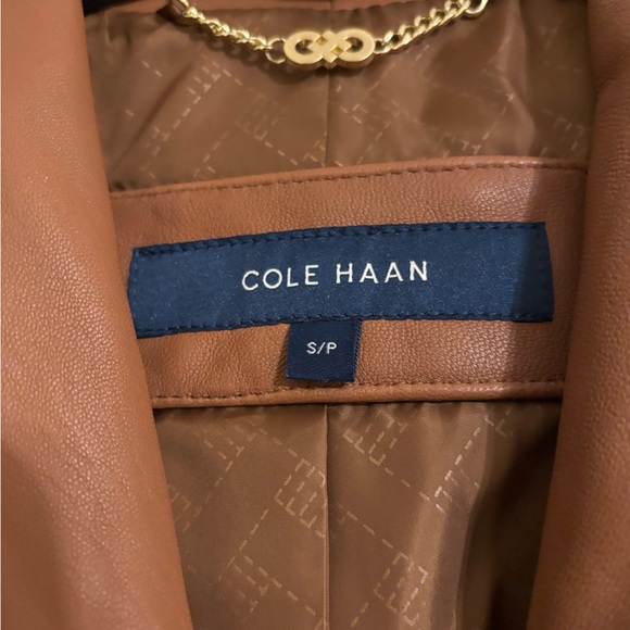 Cole Haan camel leather jacket new New - Picture 2 of 5